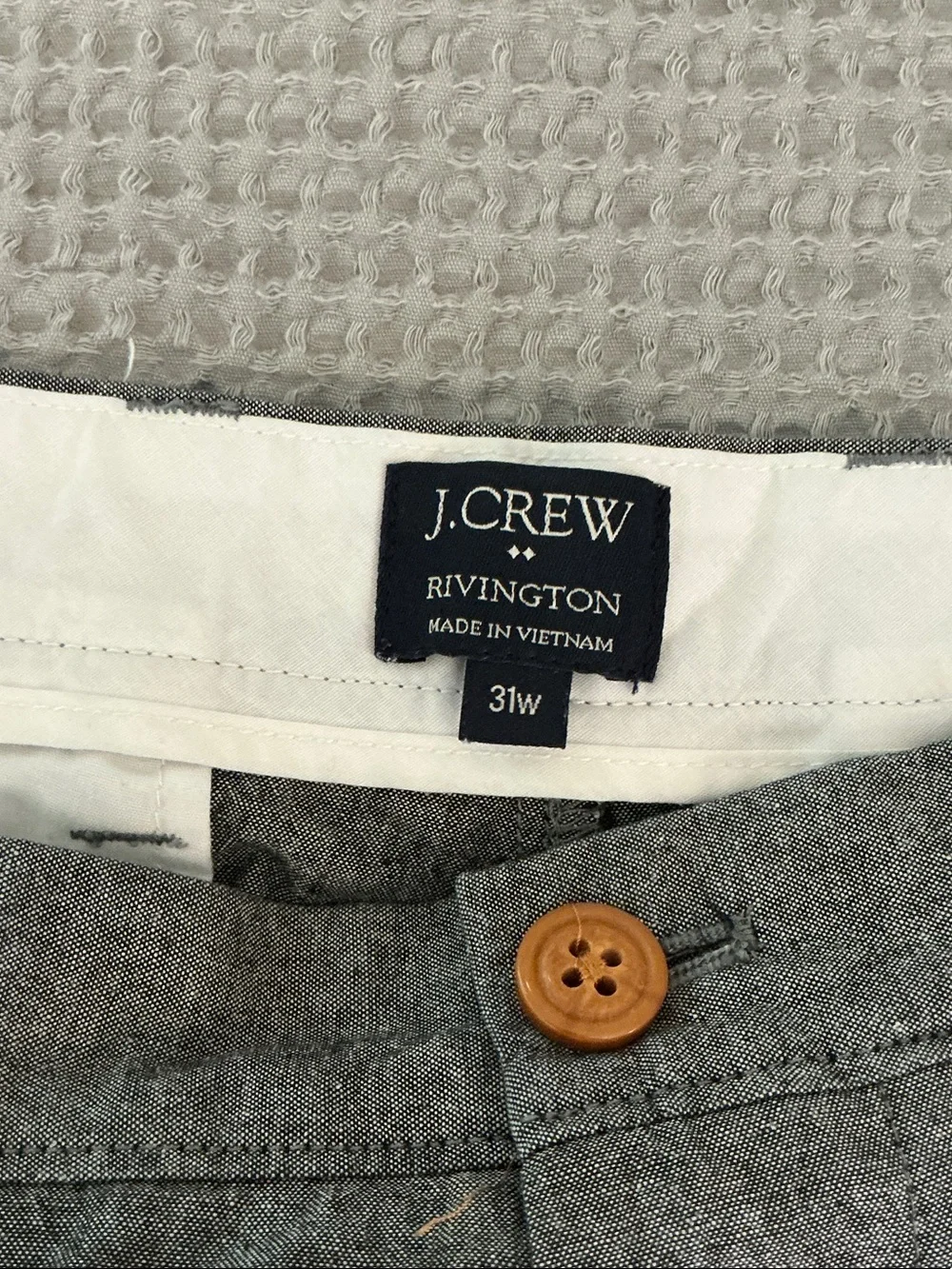 J. Crew Charcoal Gray Flat Front Men's Shorts 31W